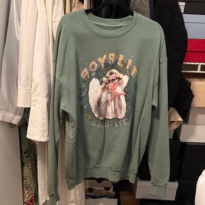 Boys Lie Sage Green Angel Graphic Sweatshirt